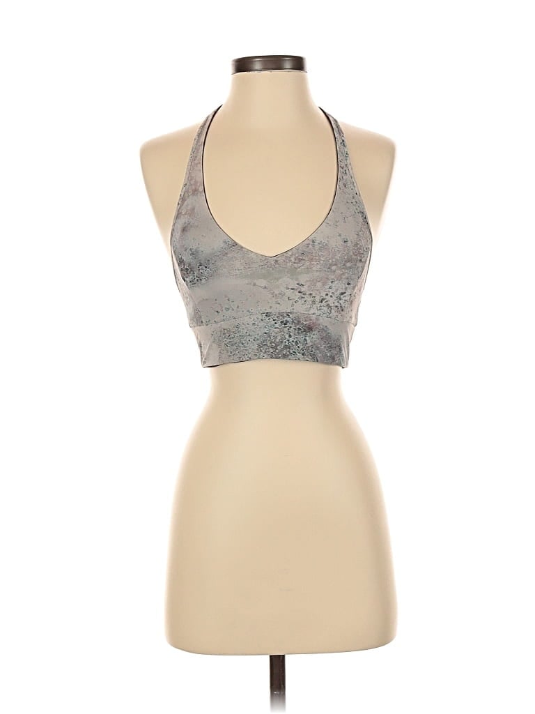 Pre-owned Lululemon Athletica Tank Top Gray Halter Neckline Tops