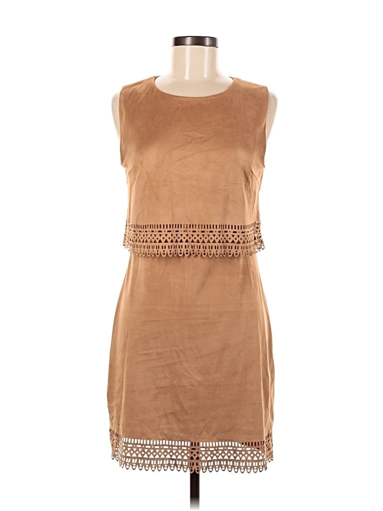 Pre-owned Ya Los Angeles Casual Dress In Brown