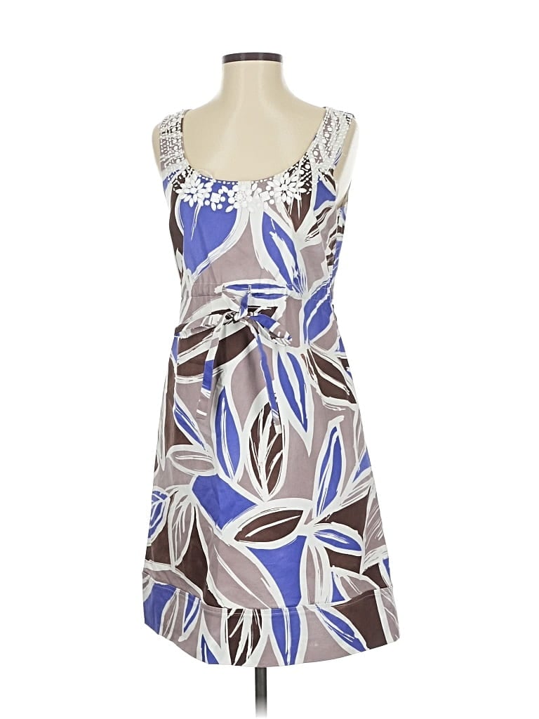 Pre-owned Suzi Chin For Maggy Boutique Casual Dress In Blue