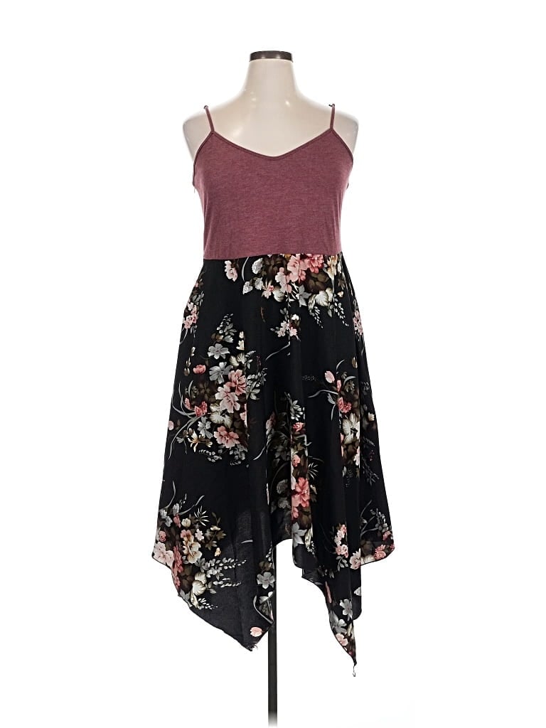 Pre-owned Rose Gal Casual Dress In Burgundy