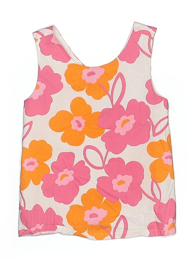 Pre-owned Sigrid Olsen Kids' Tank Top Pink Square Neckline Tops