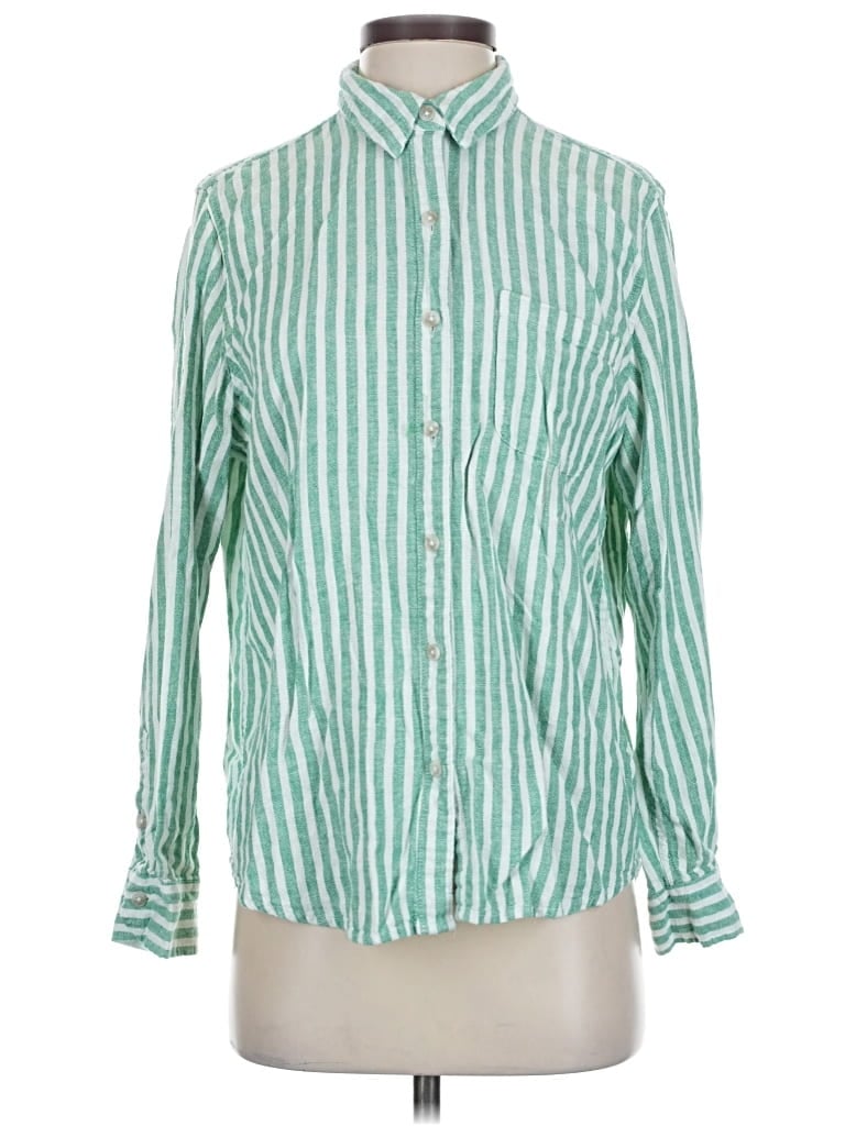 Pre-owned Universal Thread Long Sleeve Button Down Shirt In Green