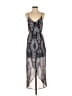 Lush 100% Polyester Paisley Blue Cocktail Dress Size XS - photo 1