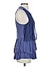 Clu + Willoughby Blue Sleeveless Blouse Size XS - photo 4