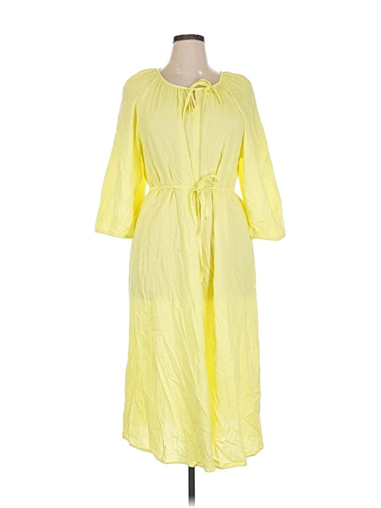 Pre-owned Sonoma Goods For Life Casual Dress In Yellow