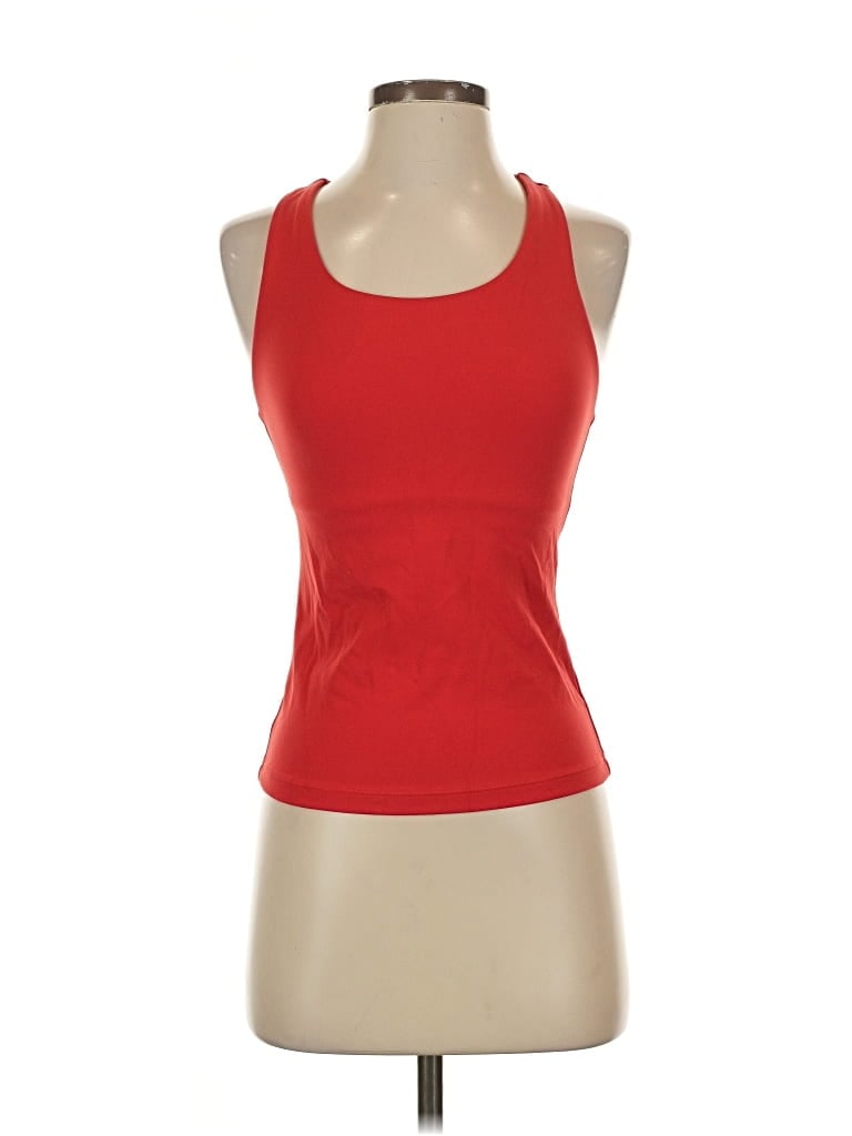 Pre-owned Crz Yoga Tank Top Red Halter Neckline Tops