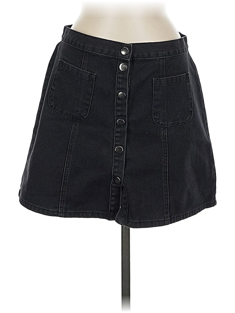 Pre-owned Bdg Denim Skirt In Black