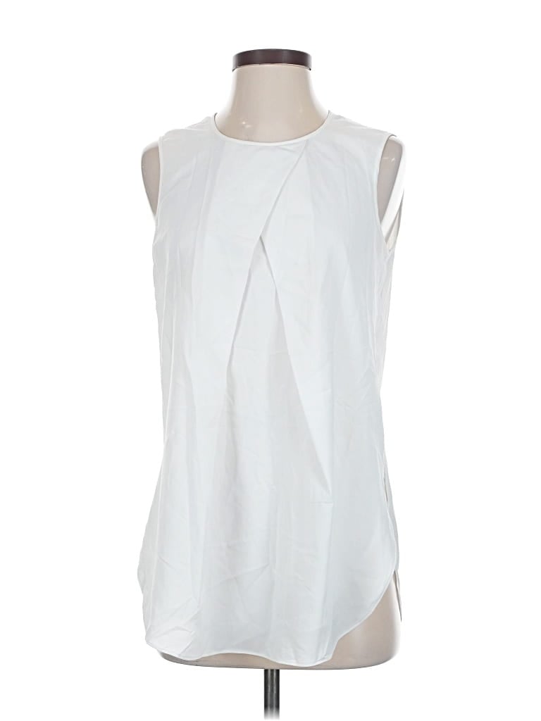 Pre-owned Dknyc Sleeveless Blouse In White