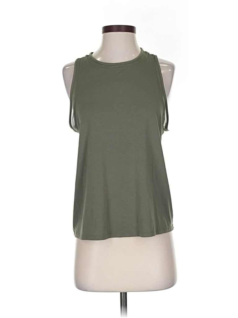 Pre-owned Athleta Sleeveless T-shirt In Green