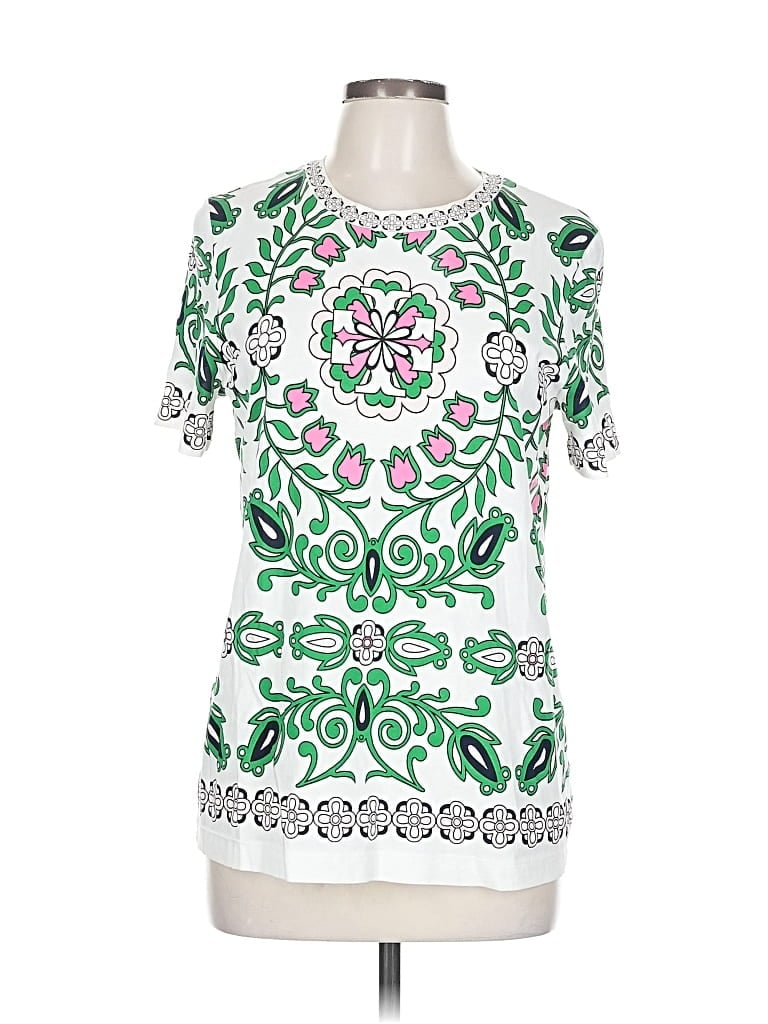 Pre-owned Tory Burch Short Sleeve T-shirt In Green