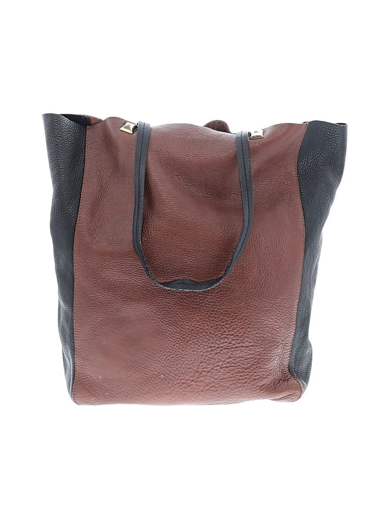 Pre-owned Sandro Leather Tote Bag In Brown