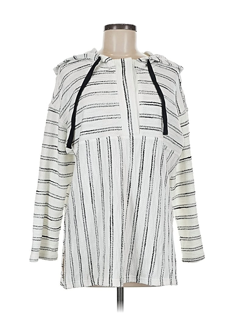 Pre-owned Vince Camuto Cardigan Sweater In White