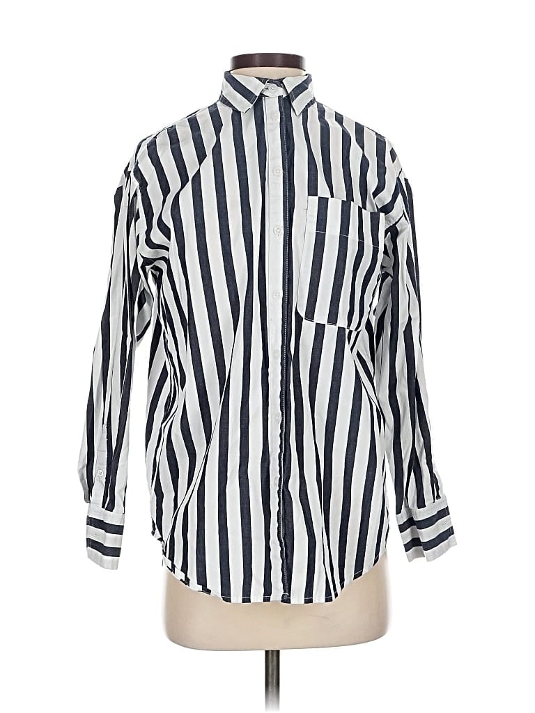 Pre-owned A New Day Long Sleeve Button Down Shirt In Blue