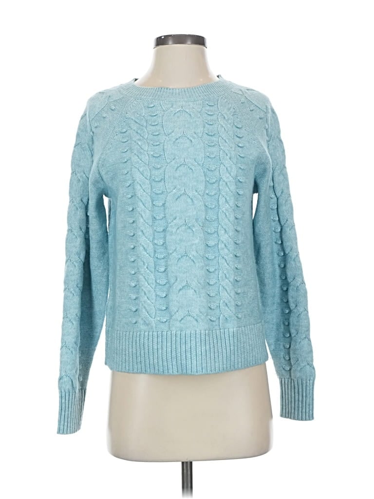 Pre-owned Ann Taylor Loft Pullover Sweater In Blue