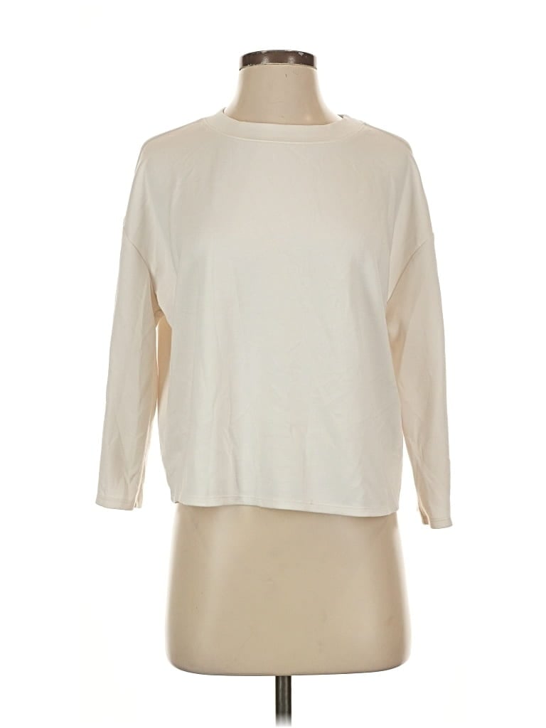 Pre-owned Lou & Grey 3/4 Sleeve T-shirt In White