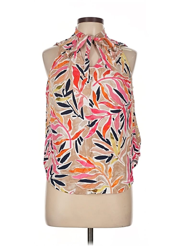 Pre-owned Nic + Zoe Sleeveless Blouse In Orange