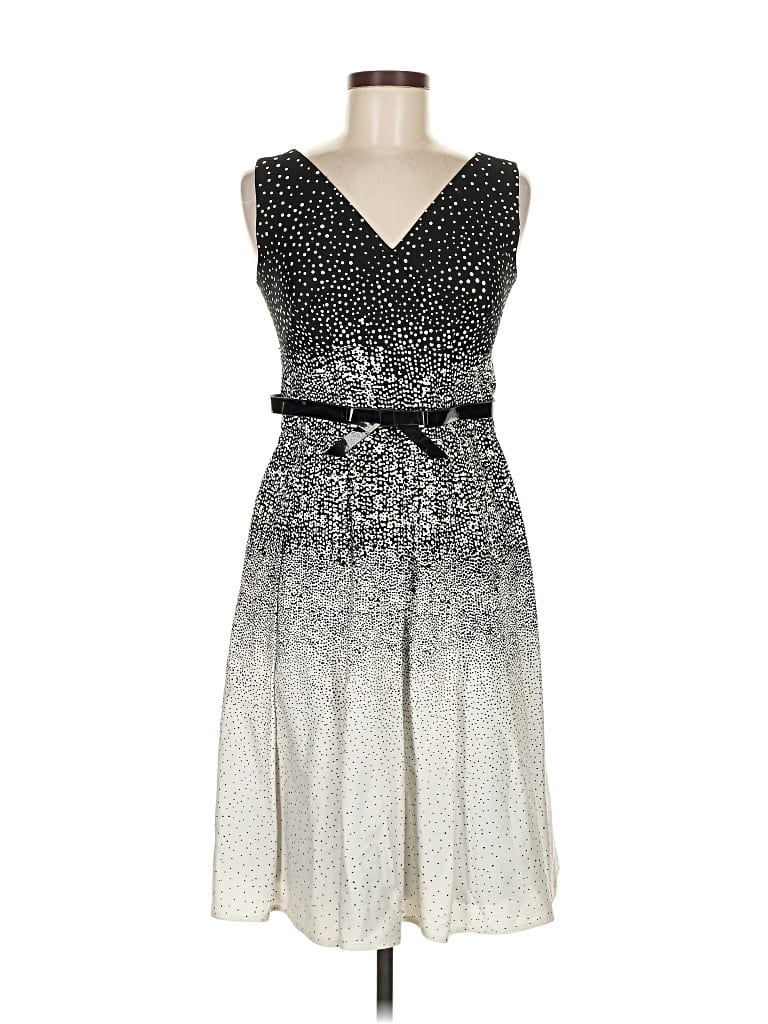 Pre-owned Kay Unger Cocktail Dress In Silver