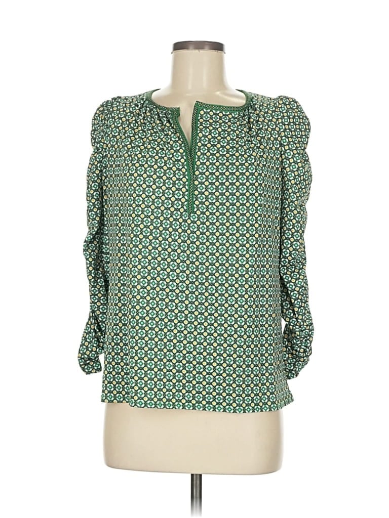 Pre-owned Max Studio 3/4 Sleeve Blouse In Green