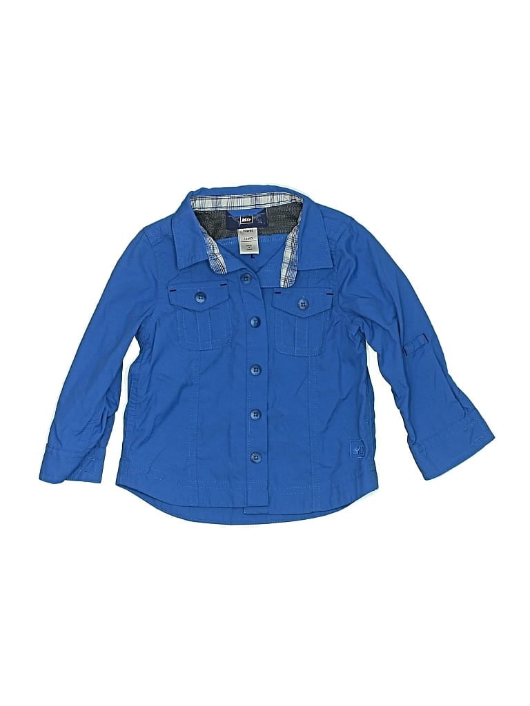 Pre-owned Rei Babies' Long Sleeve Button Down Shirt In Blue