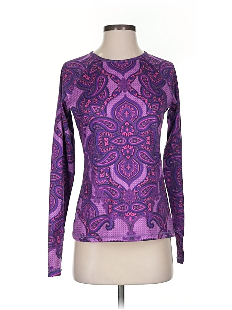 Pre-owned Athleta Long Sleeve T-shirt In Purple