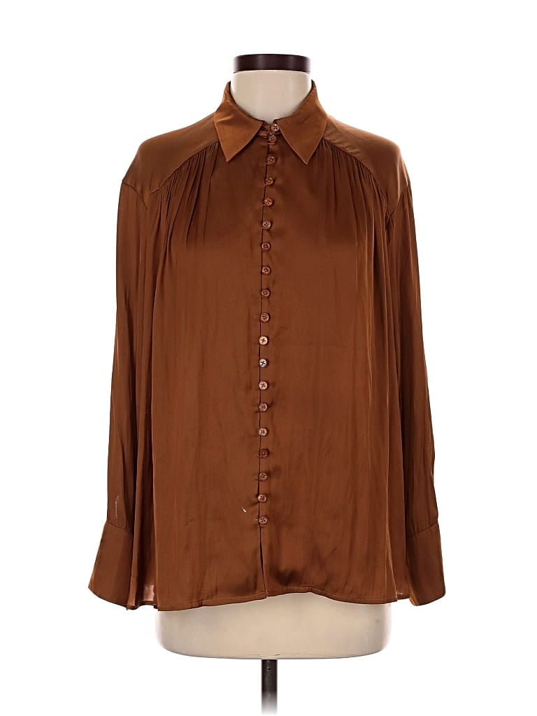 Pre-owned Zadig & Voltaire Long Sleeve Blouse In Brown