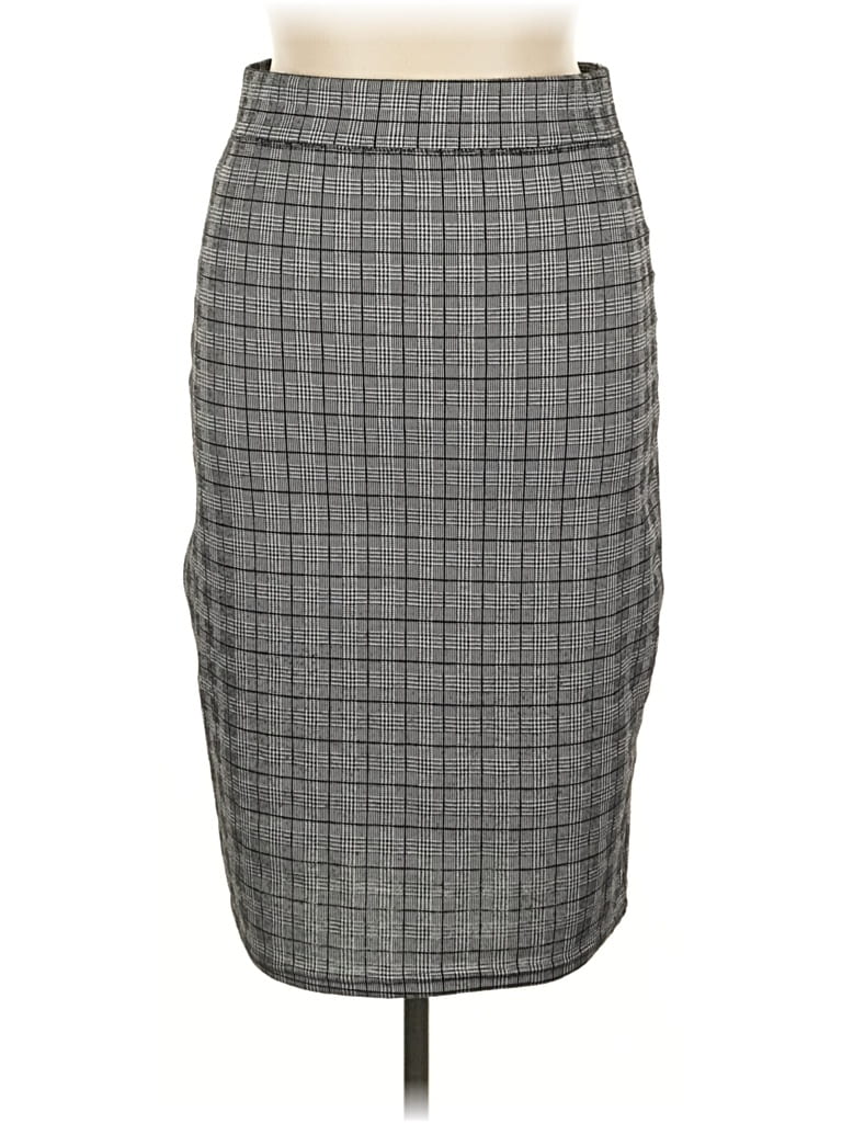Pre-owned Ashley Blue Formal Skirt In Gray