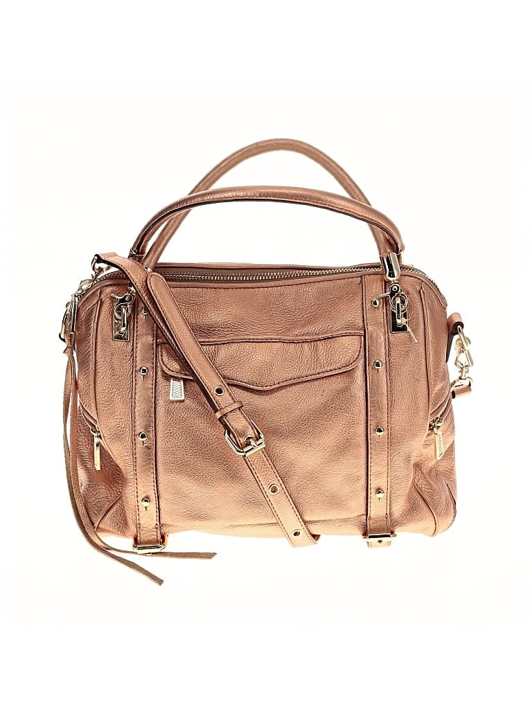 Pre-owned Rebecca Minkoff Leather Satchel In Gold