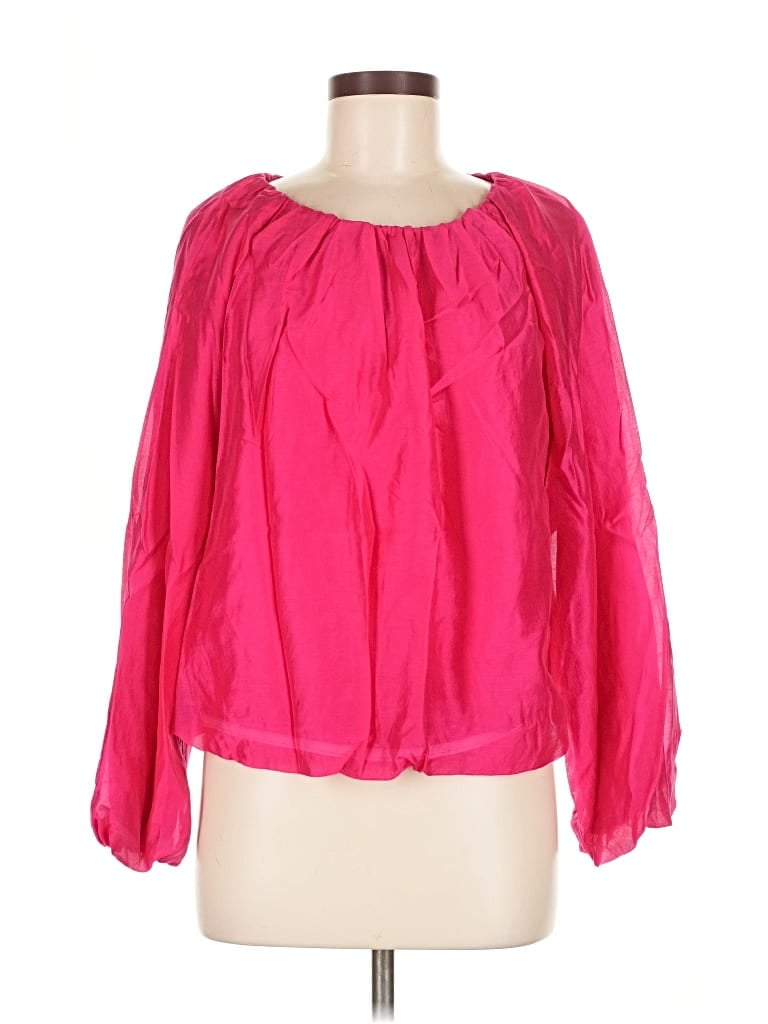 Pre-owned Banana Republic Factory Store Long Sleeve Blouse In Pink
