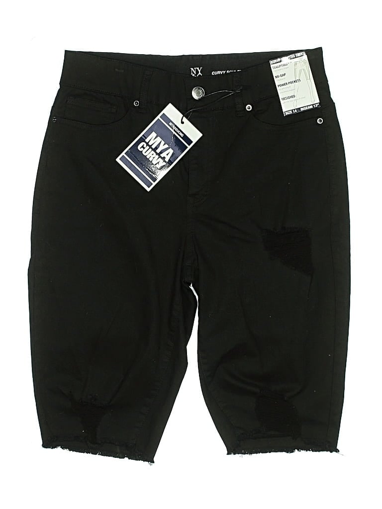 Ny & C Denim Shorts In Black