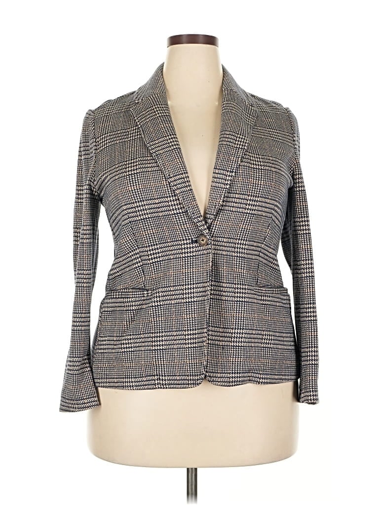 Pre-owned Lands' End Blazer Jacket In Blue