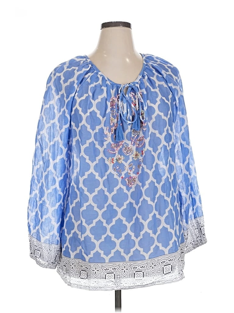 Pre-owned Dolma 3/4 Sleeve T-shirt In Blue