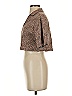 Kirious Animal Print Brown Short Sleeve Blouse Size S - photo 5