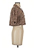 Kirious Animal Print Brown Short Sleeve Blouse Size S - photo 4