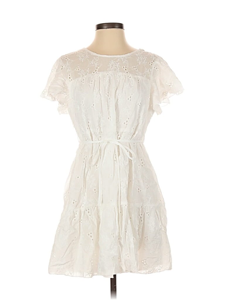 Pre-owned Simplee Casual Dress In White