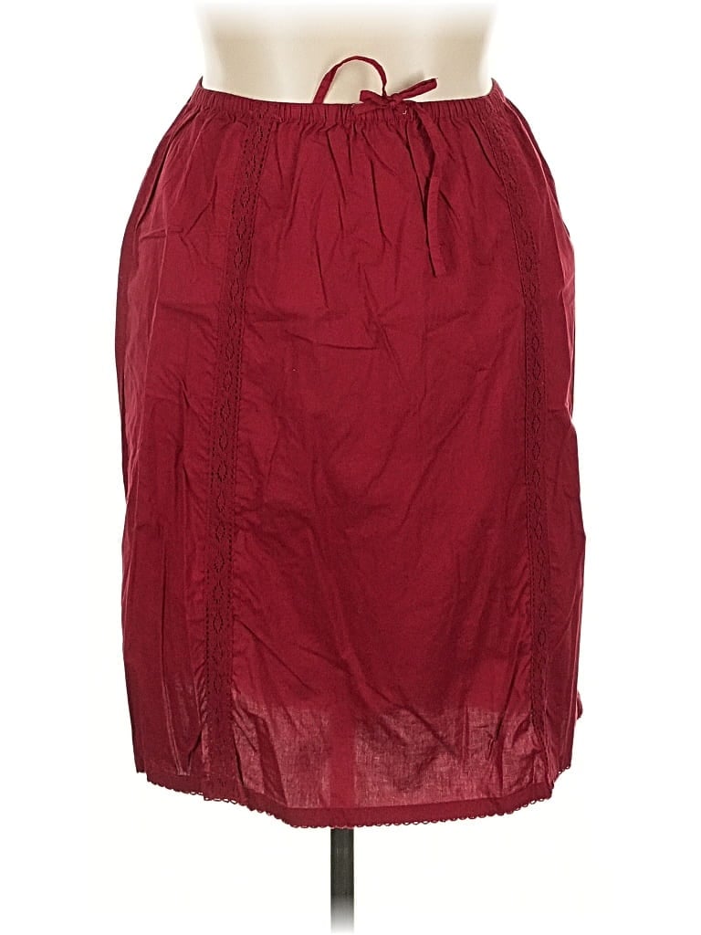 Pre-owned Faded Glory Formal Skirt In Burgundy