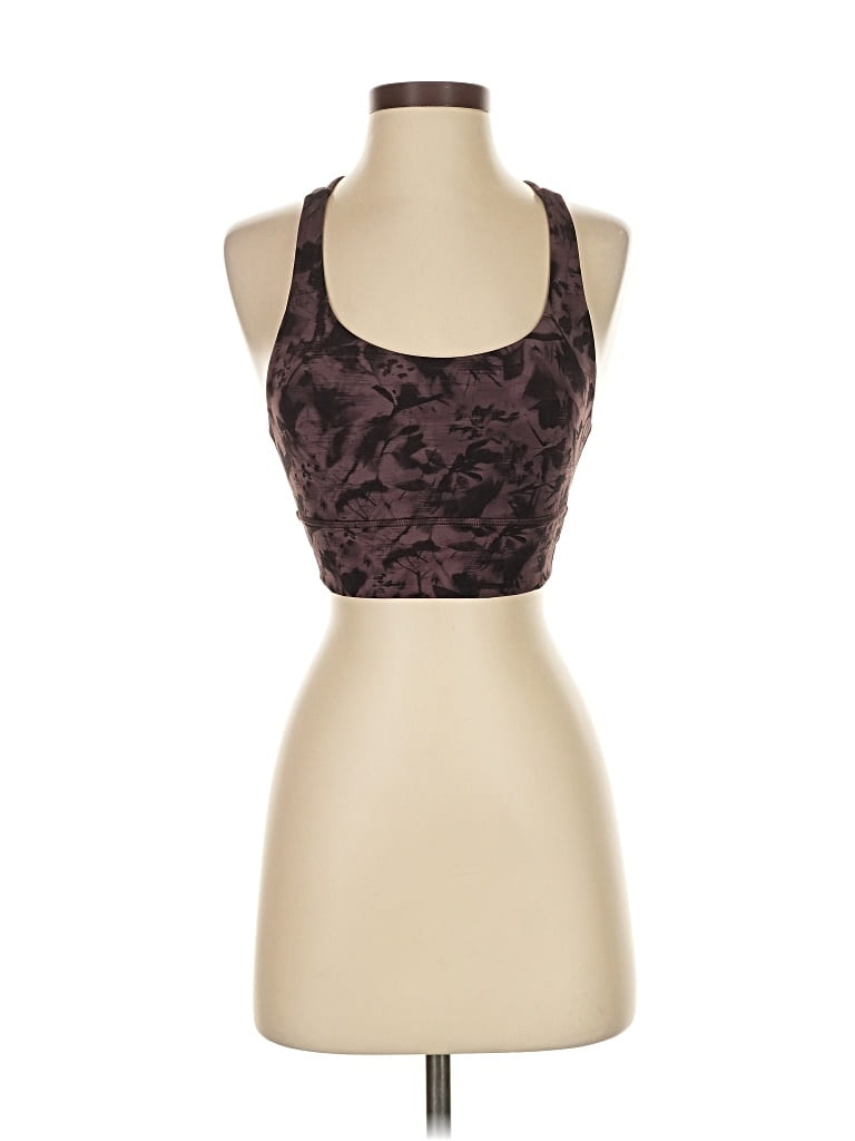 Pre-owned Lululemon Athletica Tank Top Burgundy Halter Neckline Tops