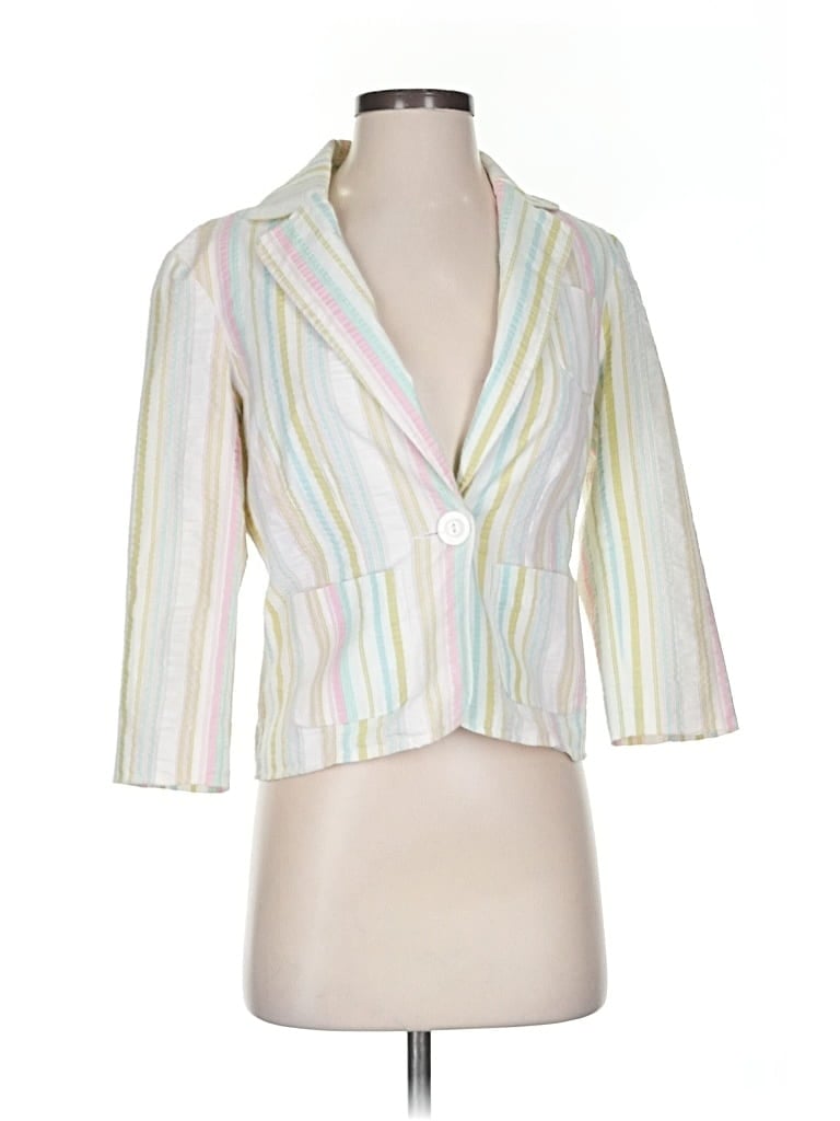 Pre-owned City Streets Blazer Jacket In White