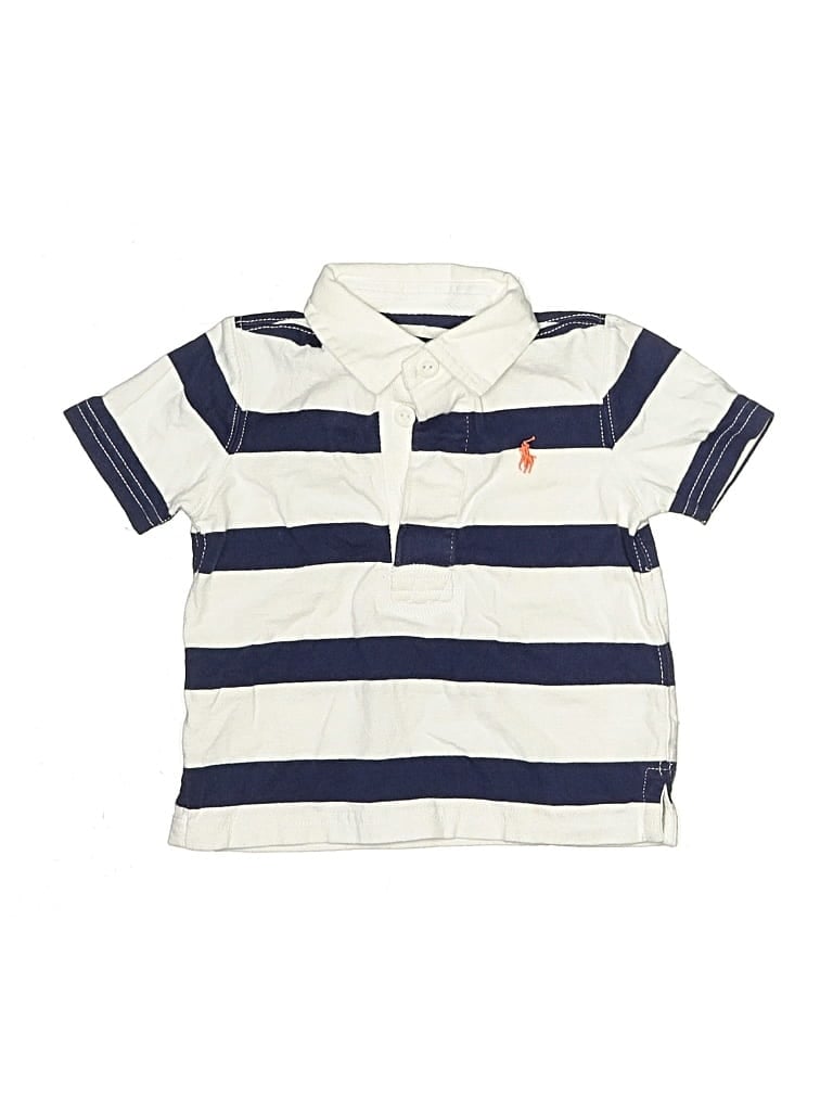 Pre-owned Polo By Ralph Lauren Babies' Short Sleeve Polo In White