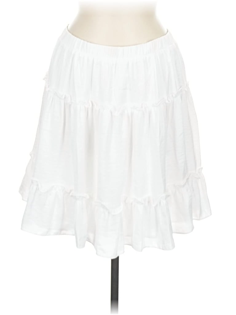 Pre-owned Naked Zebra Casual Skirt In White