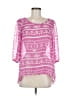 Francesca's Pink 3/4 Sleeve Blouse Size M - photo 1