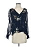 Joie 100% Polyester Blue 3/4 Sleeve Blouse Size XS - photo 1
