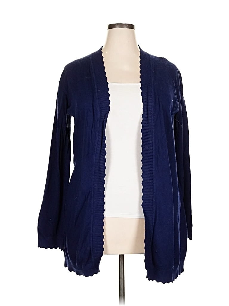 Pre-owned Evolution By Cyrus Cardigan Sweater In Blue