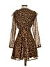 Free People 100% Polyester Animal Print Brown Cocktail Dress Size S - photo 2