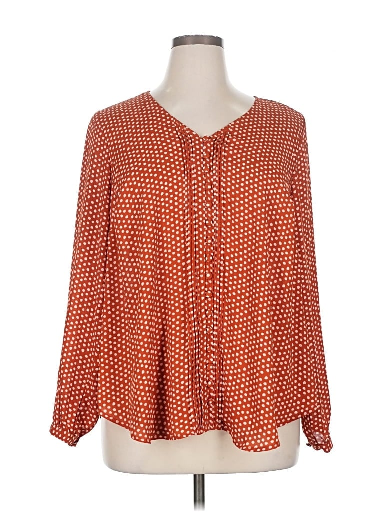 Pre-owned Torrid Long Sleeve Blouse In Orange