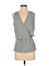 Theory 100% Silk Gray Sleeveless Silk Top Size 00 - 0 - photo 1