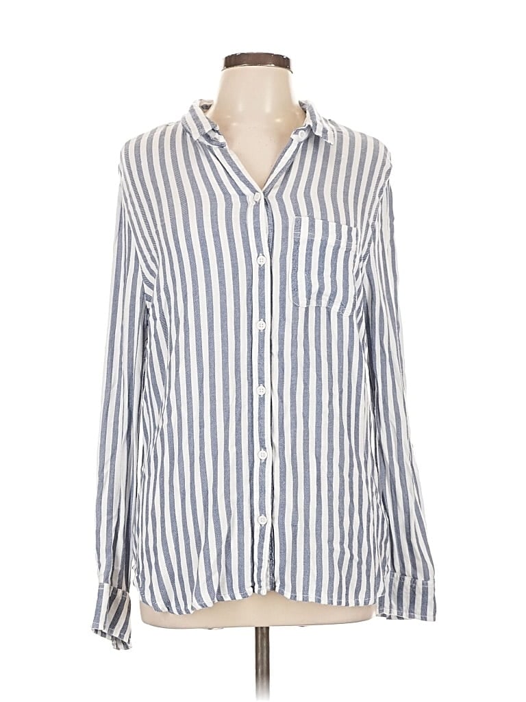 Pre-owned Beachlunchlounge Long Sleeve Polo Shirt In Blue