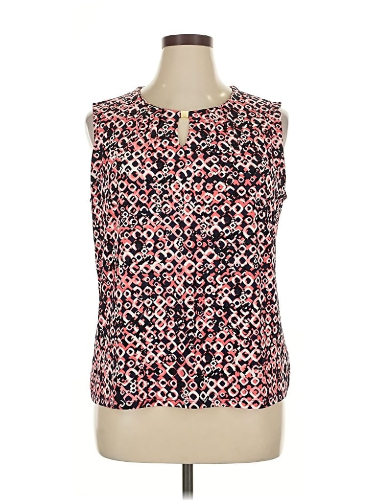 Pre-owned Kasper Sleeveless Blouse In Pink