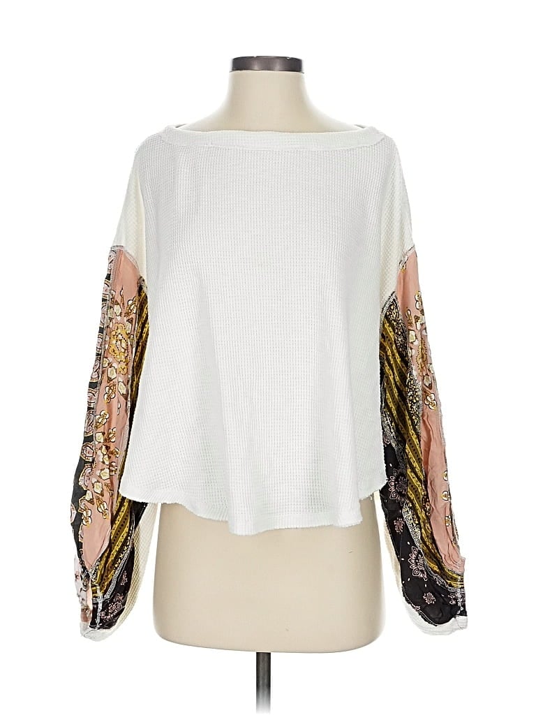 Pre-owned We The Free 3/4 Sleeve T-shirt In White