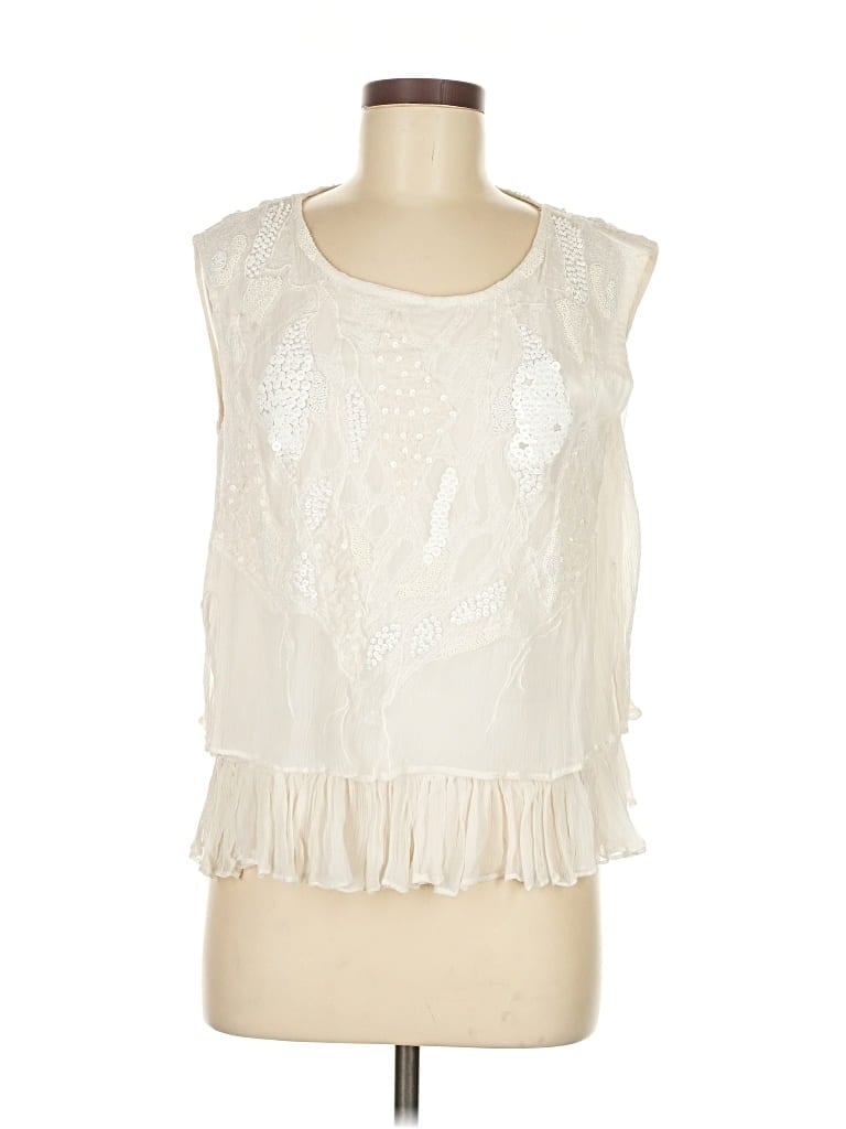Pre-owned Elie Tahari Sleeveless Blouse In White