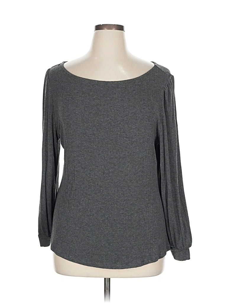 Pre-owned 14th & Union 3/4 Sleeve T-shirt In Gray